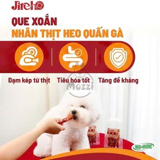 Snack cho chó Jreho Que cuộn xoắn nhân thịt heo cuốn gà đậu phộng