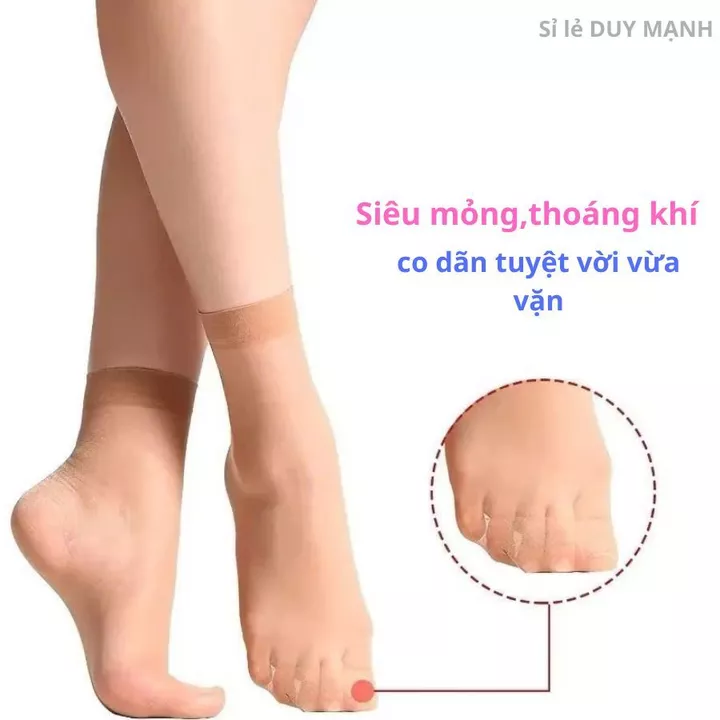 Sỉ 20, 50, 100 đôi tất da chân siêu dai tàng hình, tất màu da chân siêu mỏng dai màu da ( tổng kho thổ tang VP)·