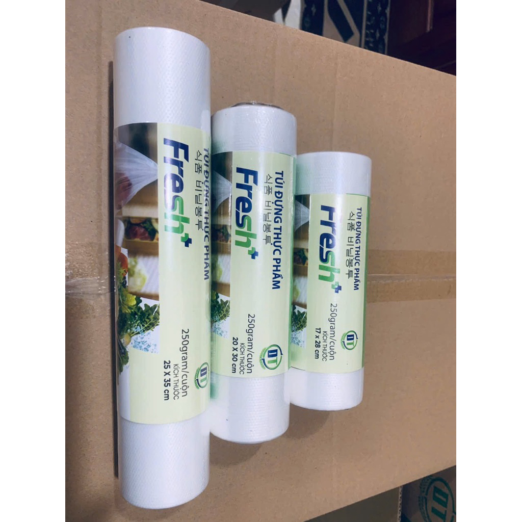 Túi đựng thực phẩm 250gr/cuộn – Túi sinh học, thân thiện – Dùng bảo quản đồ ăn. Nhiều Kích Cỡ - Hàng Chính Hãng Có VAT