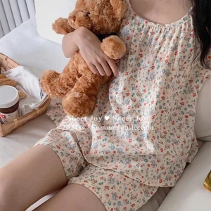 BỘ NGỦ MÙA HÈ NỮ - KÈM ĐỆM NGỰC hàng Quảng Châu chất thô lạnh quần đũi hot trend 2026