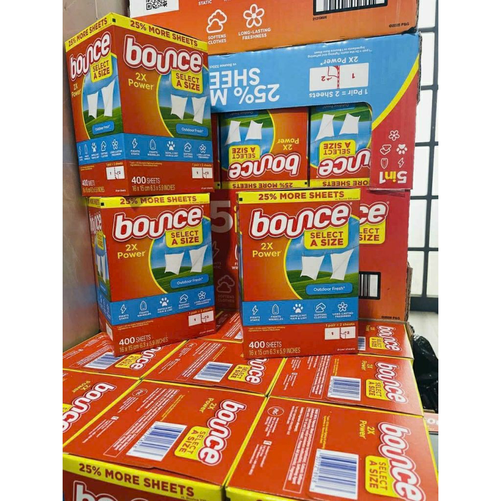 Giấy thơm Bounce mẫu mới GIẤY THƠM BOUNCE SELECT SIZE 2X POWER – SIÊU TIỆN LỢI     ( Mùi Việt Kiều)