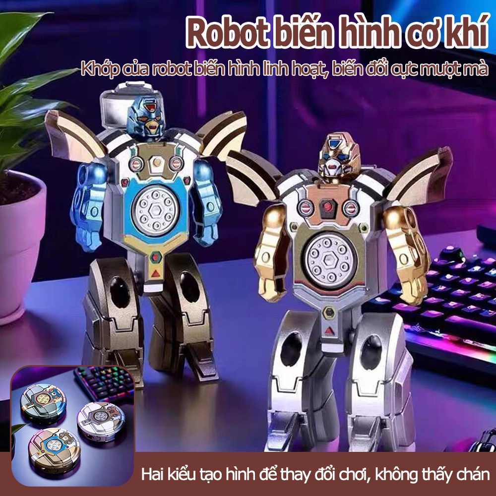 Con Quay Robot Biến Hình Spinner Ngón Tay Giải Trí Siêu Kích Thích Đồ Chơi Trẻ Em & Trang Trí Bàn Làm Việc