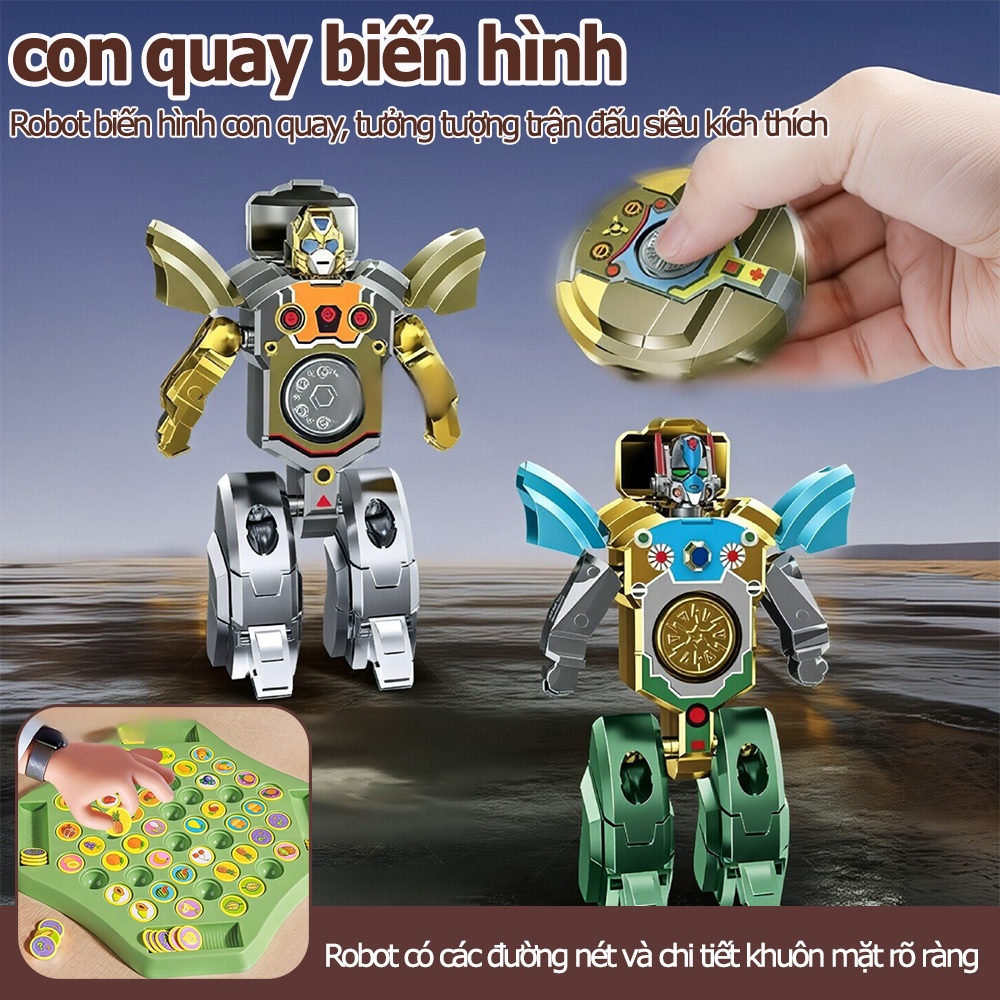 Con Quay Robot Biến Hình Spinner Ngón Tay Giải Trí Siêu Kích Thích Đồ Chơi Trẻ Em & Trang Trí Bàn Làm Việc