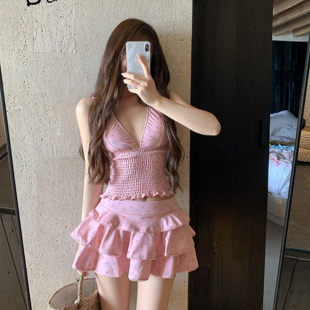 Đồ bơi nữ bikini tông nước pastel– thiết kế gợi cảm nâng ngực tôn dáng, chất liệu polyester cao cấp