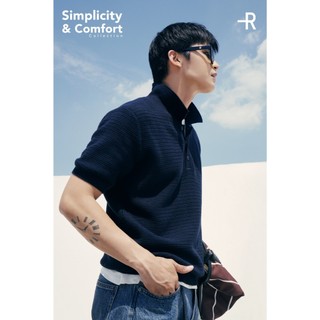 Áo polo len dệt kim tay ngắn nam Form Fitted - ROUTINE 10S26KNI021
