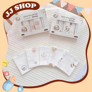 Set 5 Khăn Sữa Sợi Tre 1 Lớp Siêu Mềm MONONA Cho Bé, Kích Thước 30x30cm
