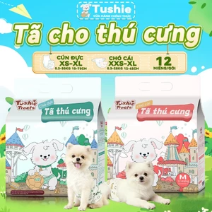 Tushie Treats Tã vệ sinh dùng một lần chất lượng cao cho chó và mèo, gói 12 chiếc, thấm hút nhanh và thoáng khí