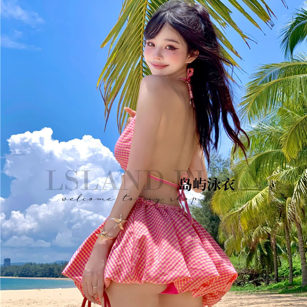 Bikini nữ cao cấp 2026 – set đồ bơi 4 chi tiết gợi cảm phong cách cá tính, thiết kế dây buộc váy, tông nước pastel