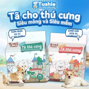 Tushie Treats tã Tã lót cho chó, Siêu thấm, gói 12 miếng, có sẵn cho chó đực và chó cái, size XXS, XS, S, M, L, XL