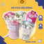 Bó Hoa Gấu Bông Zuba Toys Kèm Túi Đèn Cao Cấp, Gấu Nhồi Bông Cao Cấp Bọc Vải Mềm Mại Dễ Thương