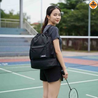 Balo Dây Rút Chống Nước Xbags Wisdom XB6004 Màu Đen Siêu Nhẹ, Cá Tính , Có Ngăn Đựng Giày Riêng!