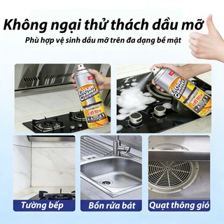 Bình xịt vệ sinh nhà bếp đa năng Yiyi , loại bỏ dầu mỡ và vết bẩn ngay lập tức, loại bỏ mảng bám siêu sạc
