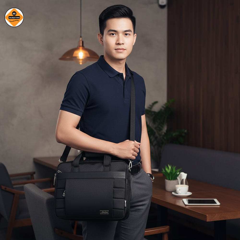 Cặp Doanh Nhân Cao Cấp Xbags Expand Pro XB 4002 Màu Đen, Có Khóa Nới Rộng, Đựng Laptop 15.6–17 Inch!