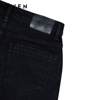 Owen - Quần short Straight Fit SJ258022 màu Đen chất liệu Cotton Spandex
