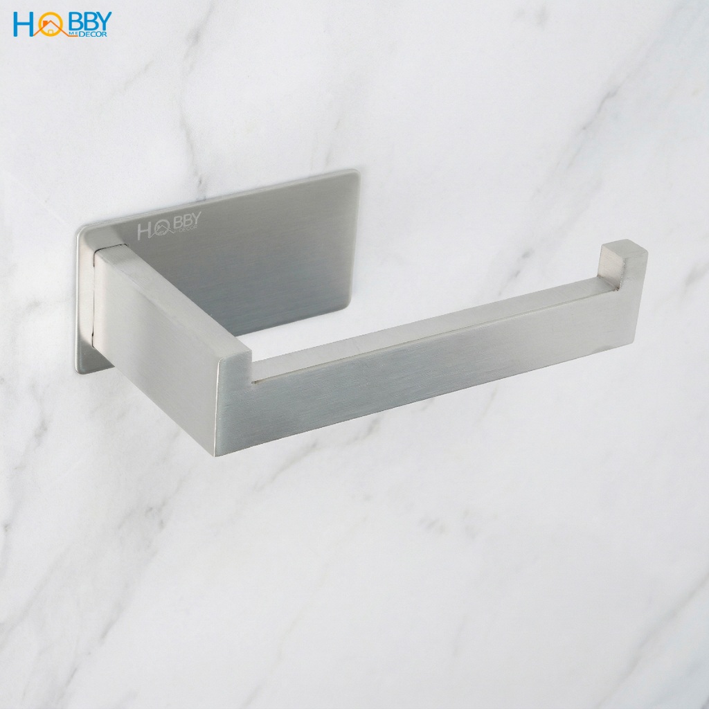 Kệ để cuộn giấy vệ sinh dán tường inox 304 Hobby Home Decor G12
