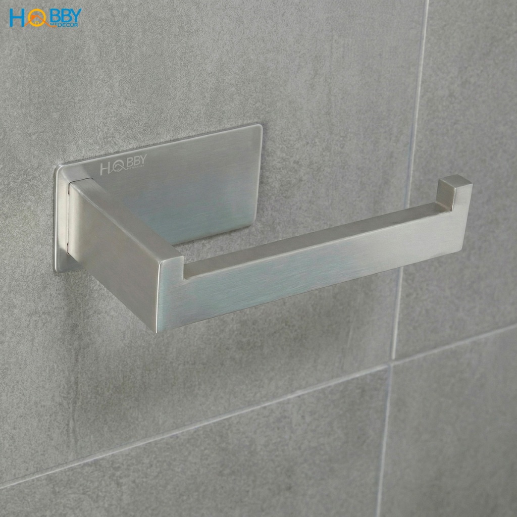 Kệ để cuộn giấy vệ sinh dán tường inox 304 Hobby Home Decor G12