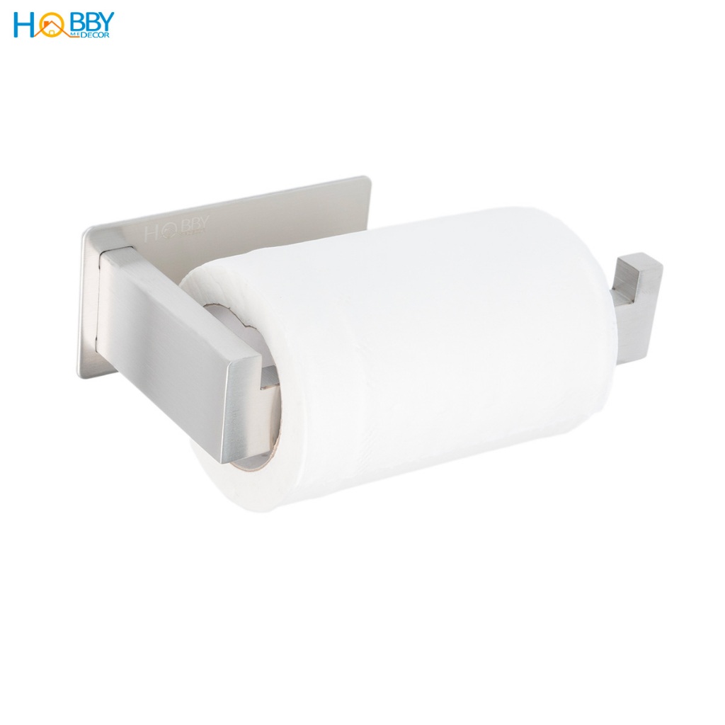 Kệ để cuộn giấy vệ sinh dán tường inox 304 Hobby Home Decor G12