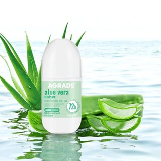 Lăn khử mùi Agrado 50ml MP1506 - chiết xuất lô hội giúp ngăn mùi, giảm mồ hôi, bảo vệ da suốt 72h