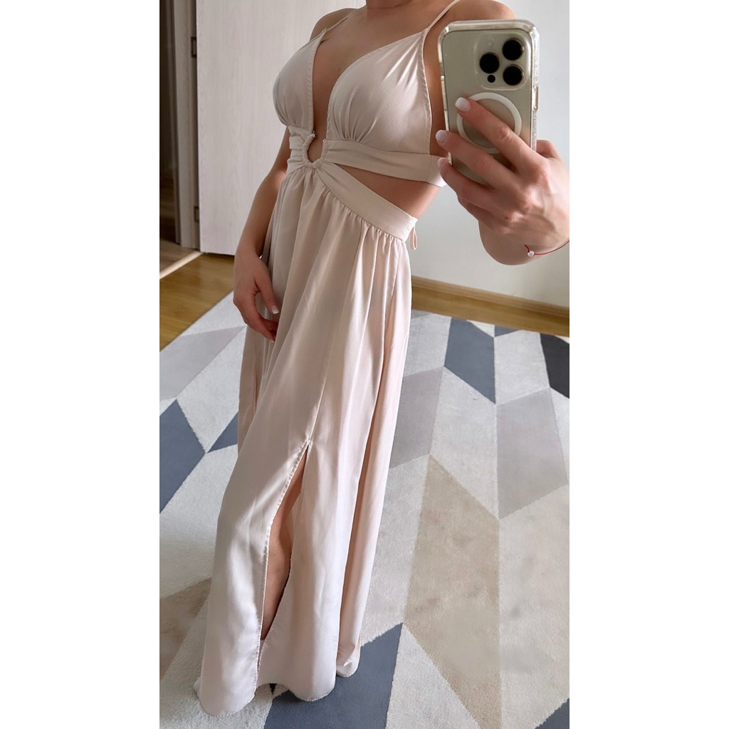 Shein | Đầm maxi cut-out xẻ tà quyến rũ đầy cuốn hút 🏝️
