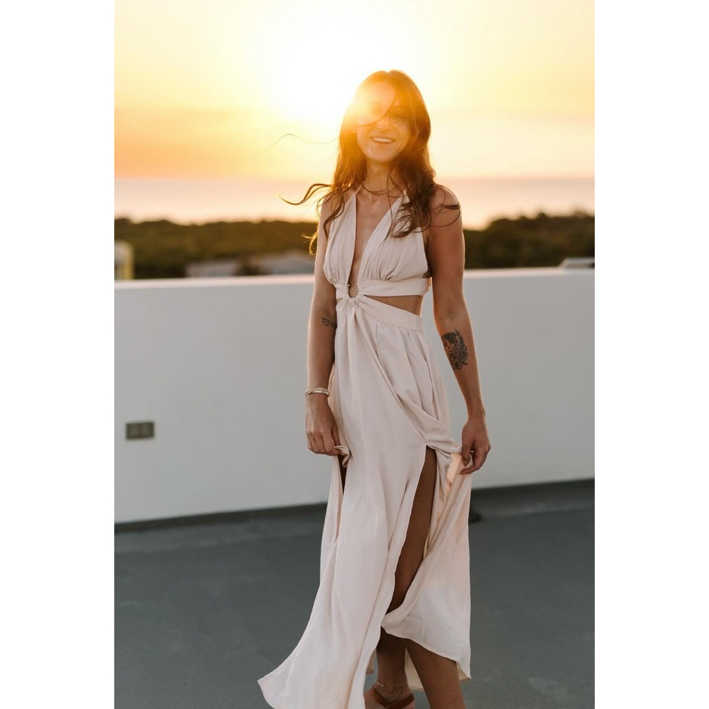 Shein | Đầm maxi cut-out xẻ tà quyến rũ đầy cuốn hút 🏝️