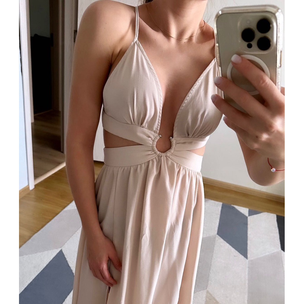 Shein | Đầm maxi cut-out xẻ tà quyến rũ đầy cuốn hút 🏝️