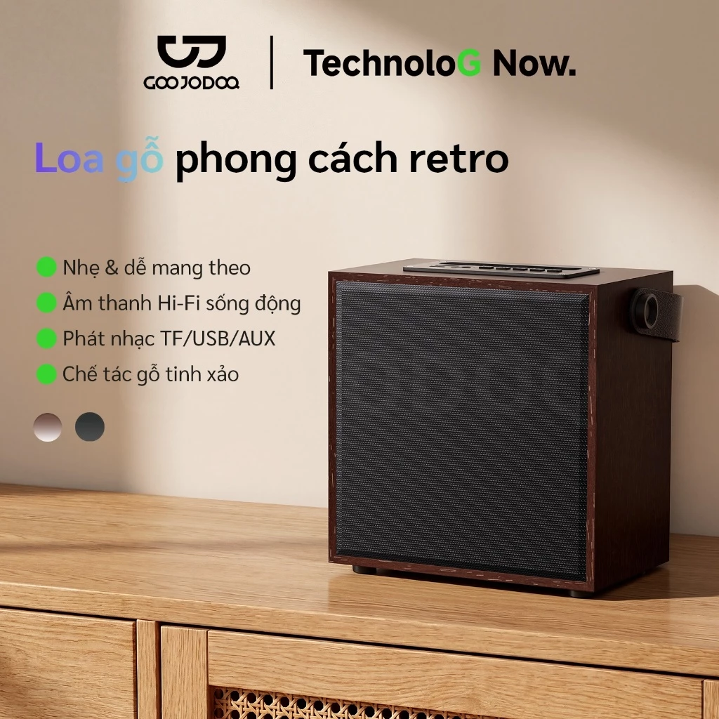 Loa Gỗ Retro GOOJODOQ mặt trước