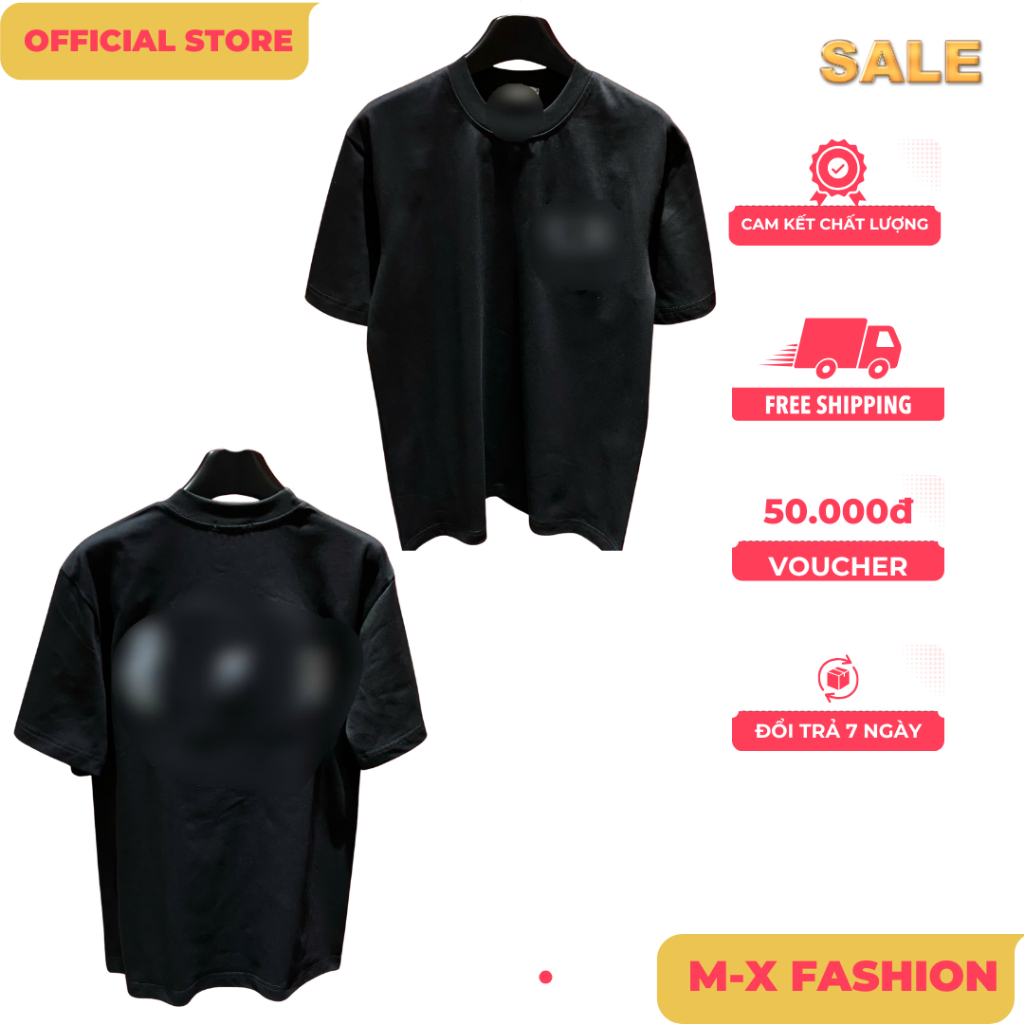 ÁO polo nam cổ tròn họa tiết thêu tay ngắn phong cách trẻ trung chuẩn from