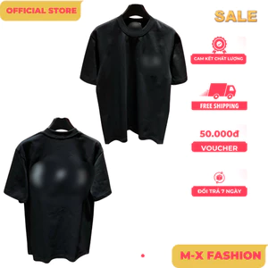 ÁO polo nam cổ tròn họa tiết thêu tay ngắn phong cách trẻ trung chuẩn from