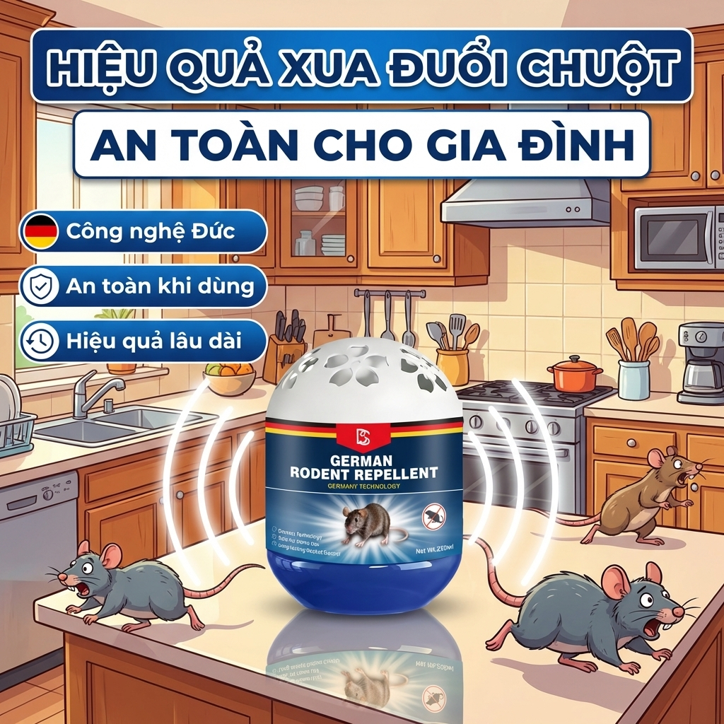 🐭 Ngăn chuột xa 2000m – Gel & thuốc đuổi chuột 220g, chiết xuất từ thiên nhiên, hiệu quả đến 3 tháng ✅