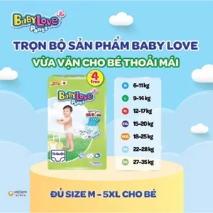 Tã Bỉm Quần BabyLove Pants M48+4/L48+4/XL48/XXL48+4/XXXL33+2/4XL33+2