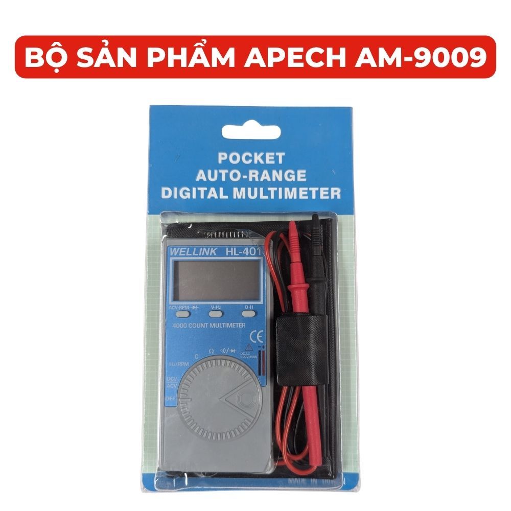Đồng Hồ Vạn Năng Bỏ Túi WELLINK HL-401 Thiết Kế Nhỏ Gọn Nhẹ Đa Chức Năng Đo Lường