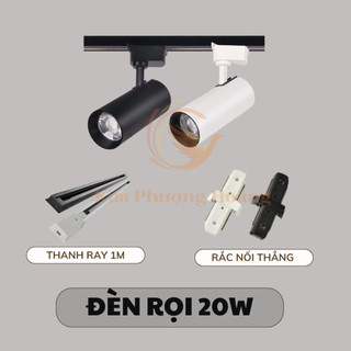 Đèn rọi ray công suất 20W 30W xoay 360 độ, đèn chiếu điểm thanh ray vỏ hợp kim nhôm, BH 2 năm