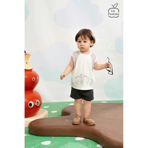Bộ sát nách La Pomme đoàn nhà gấu lên sân - Sợi Petit Soyeu thoáng mát - Bé trai - 6M - 5Y