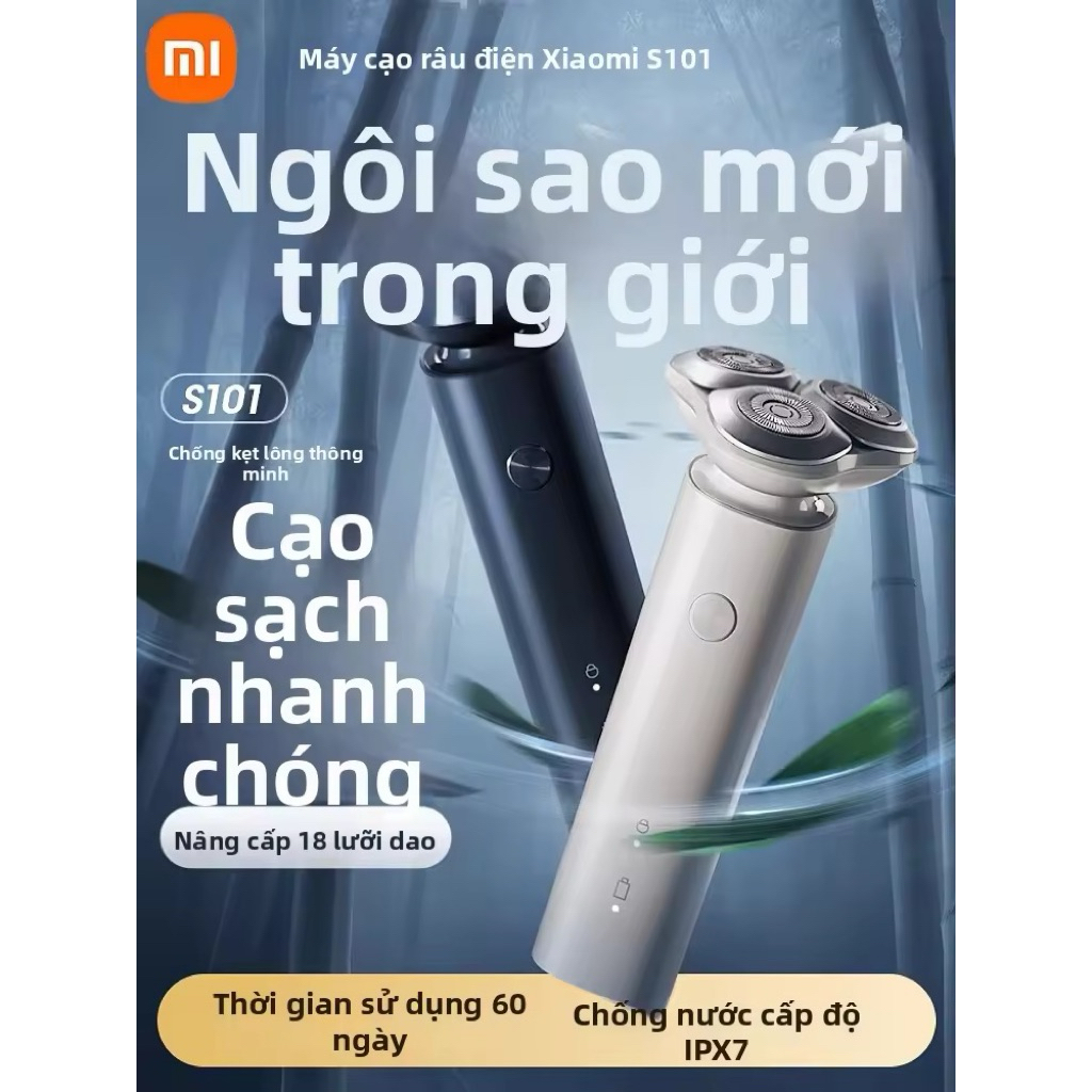 Máy Cạo Râu Điện Xiaomi S101 Chống Nước 3 Đầu Cạo Linh Hoạt