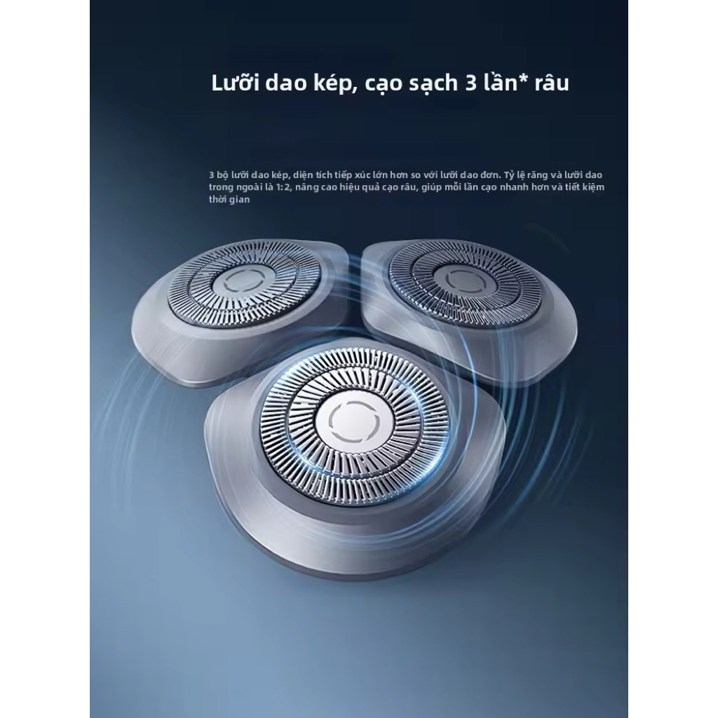 Máy Cạo Râu Điện Xiaomi S101 Chống Nước 3 Đầu Cạo Linh Hoạt