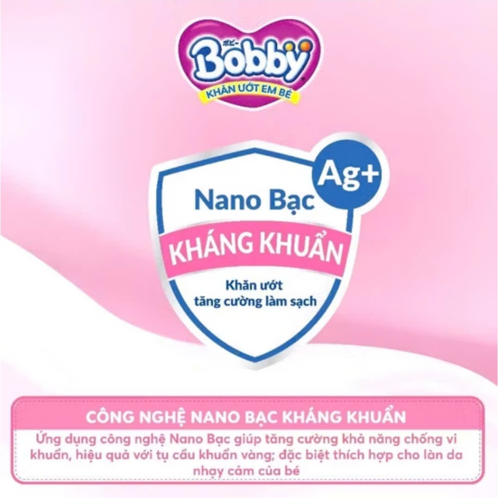 [Combo 4 gói] Khăn ướt Bobby Care không mùi/ hương thơm nhẹ nhàng 100 tờ/ gói (Xanh/Hồng)
