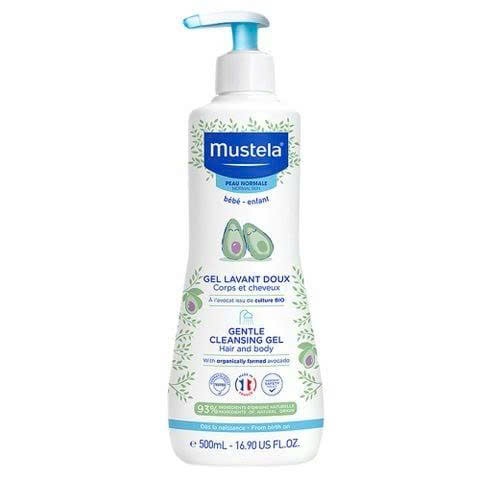 Gel Tắm Gội Mustela Gentle Cleansing Gel Lavant Doux 500ml Tắm Gội Toàn Thân Cho Bé |BabyMall & Care