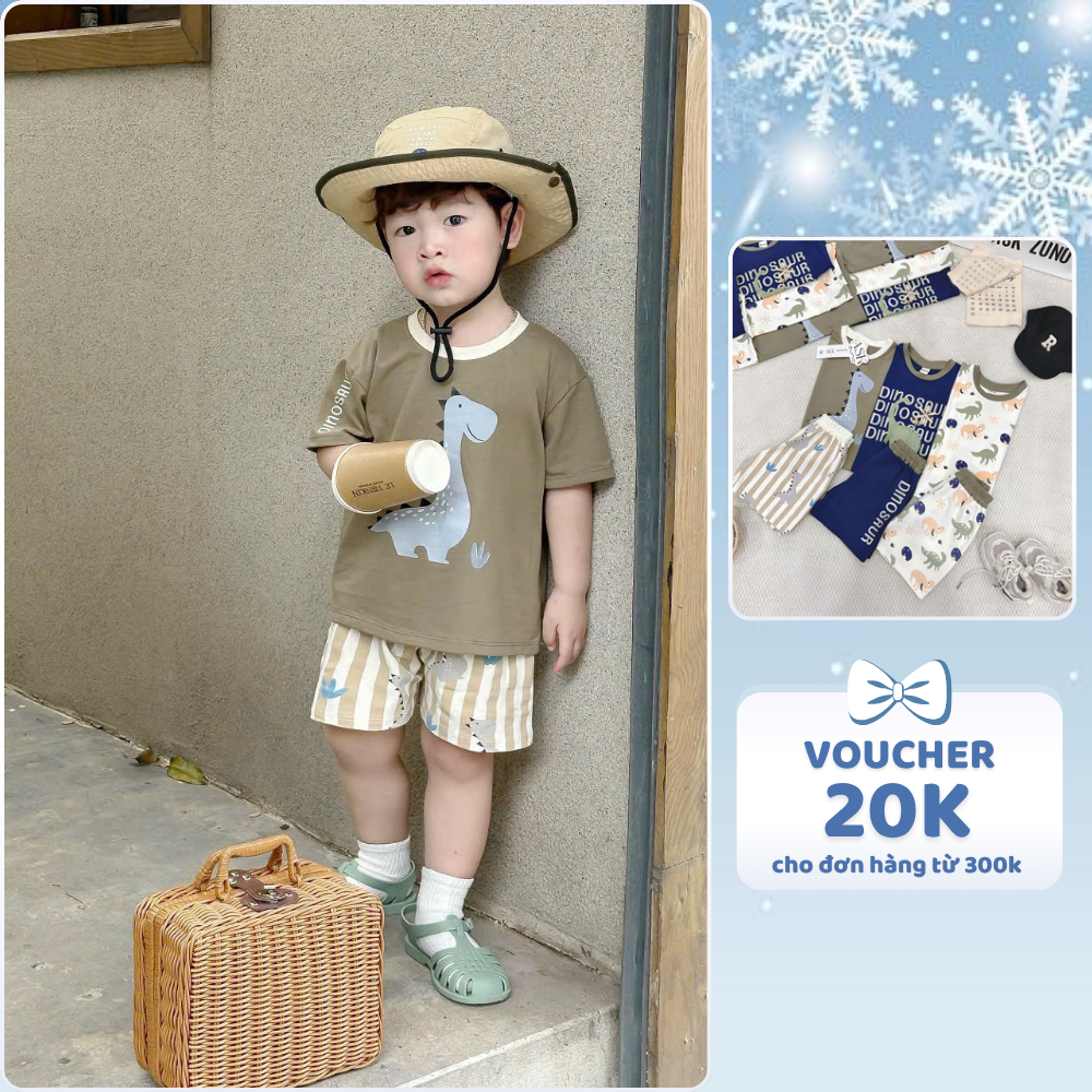 [À ƠI SHOP] G86- set 3 bộ cộc khủng long cổ dài - a100.346