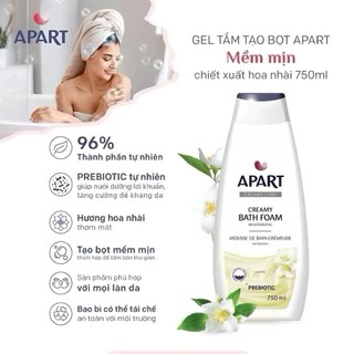 Sữa Tắm Tạo Bọt Apart Làm Dịu Da,Dưỡng Ẩm Hương Thơm Quyến Rũ 750ml - Biofresh