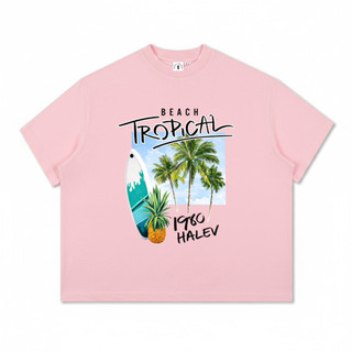 [TROPICAL 1980 HALEV BOXY] Áo thun Boxy Unisex nam nữ Halev brand chất Cotton Premium 260gsm