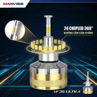Bóng đèn LED VINFAST VF3-VF5 tăng sáng Maxviss VF35 ULTRA 360° - SIÊU SÁNG - GIỮ ZIN - 2 NĂM ĐỔI MỚI | Phụ kiện ô tô ADG