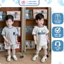 R83- set 2 bộ cộc snoppy full chó và sọc- a100.348