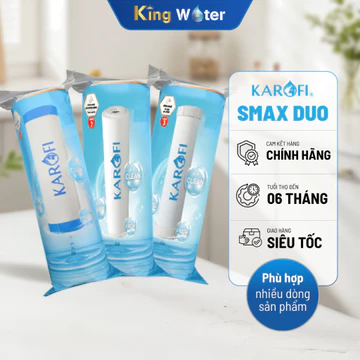 [HOẢ TỐC] Bộ 3 Lõi Lọc Nước Karofi 1,2,3 Dùng Cho Máy Lọc Nước RO, Karofi Smax Pro 123 Chính Hãng