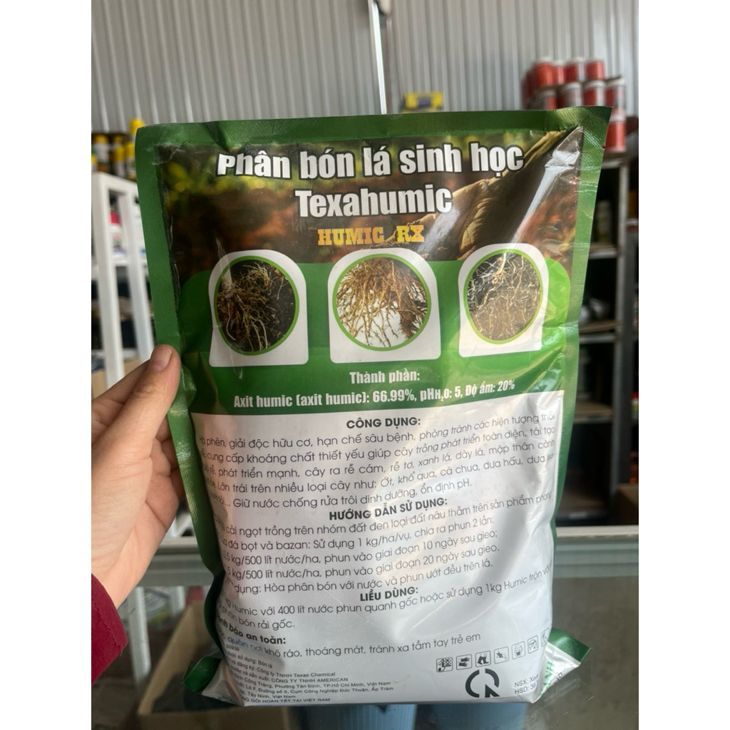 Humic Rồng Xanh- Hạ phèn giải độc hữu cơ xanh lá- gói 1kg
