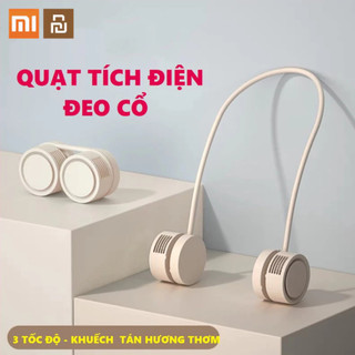 Quạt Đeo Cổ Tích Điện DQ209 Hanging Neck Fan, Khuếch Tán Hương Thơm, 3 Tốc Độ, Pin 1600mAh, Sử Dụng 6 tiếng, BH 24 Tháng