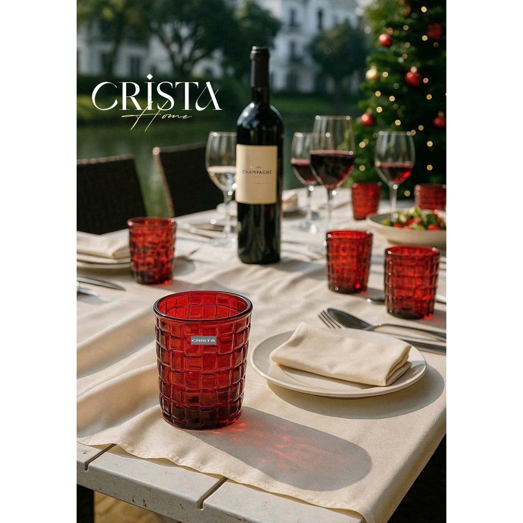 BỘ SƯU TẬP THỦY TINH ĐỎ CARO CRISTA HOME CAO CẤP