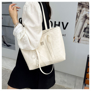 Túi tote nữ chất liệu da PU bóng nhẹ mềm mịn chống thấm nước tặng kèm charm nơ túi đeo vai nữ sang chảnh