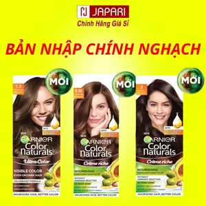 Thuốc Nhuộm Tóc Garnier Hộp 105ml CHÍNH HÃNG - Nhuộm Tóc Tại Nhà Nâu Caramel, Nâu Ánh Vàng, Nâu Đen - Japari