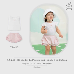 Bộ sát nách La Pomme viền bèo hè xinh mát dịu - Sợi Jacquard Cotton mềm mại, thoáng khí - Bé gái -BST Xuân Hè 2026