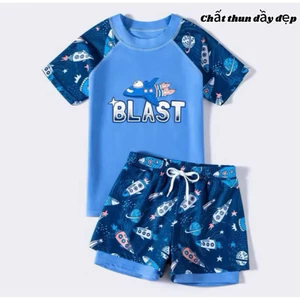 Đồ bơi cho bé trai Blash sz 10-50kg, đồ bơi bé trai quần đùi 2 lớp có dây điều chỉnh